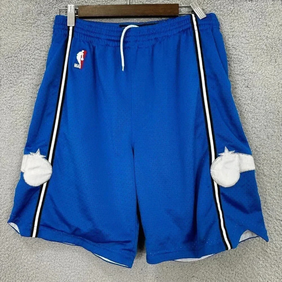 Orlando magic shorts mens large blue adidas NBA basketball authentic embroidered - Picture 1 of 11